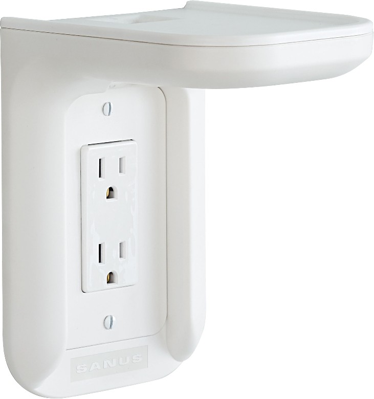 Outlet Shelf 1 -Gang White Plastic Indoor Wall Plate