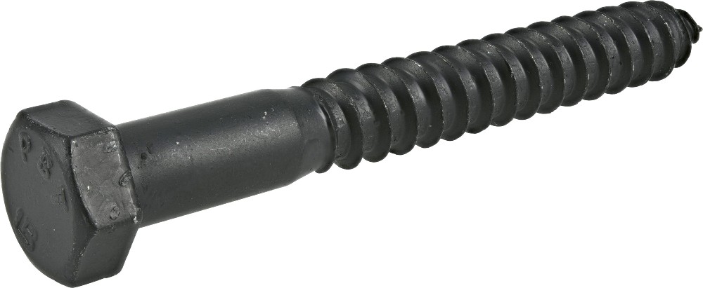 1/4-in x 2-in Black Epoxy Hex -Head Exterior Lag screws