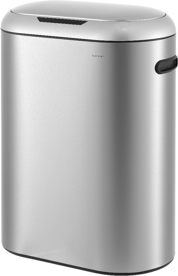 13.2 Gallon Platinum Silver Steel Indoor Kitchen Motion Sensing Trash Can