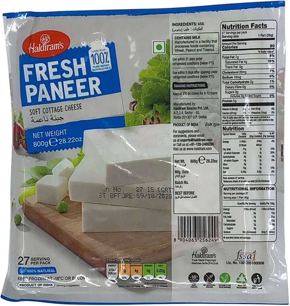 Frozen Fresh Paneer