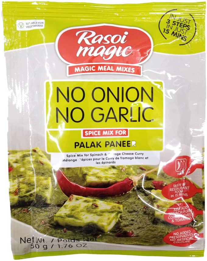 No Onion No Garlic Jain Palak Paneer