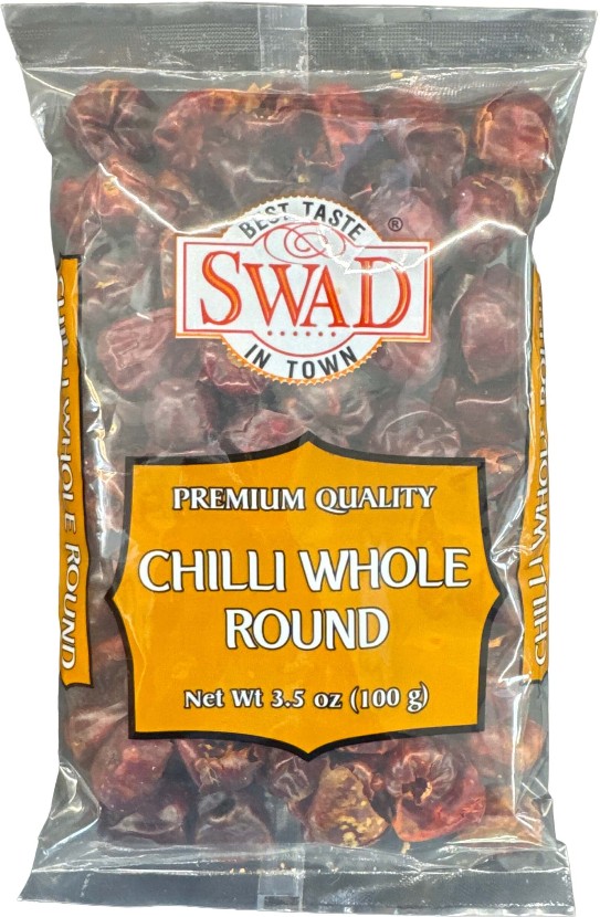 Dried Dry Whole Chilies Round 100gm