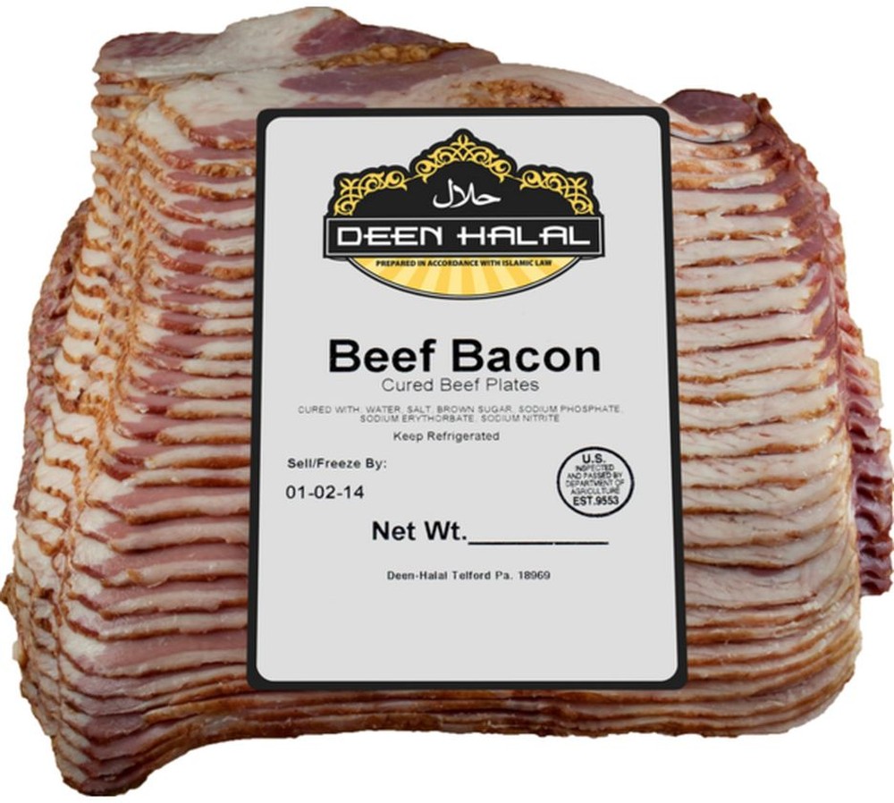 Halal Sliced Beef Bacon - 5 lbs