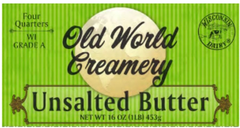 Unsalted Butter - Wisconsin Unsalted Butter - 1lb