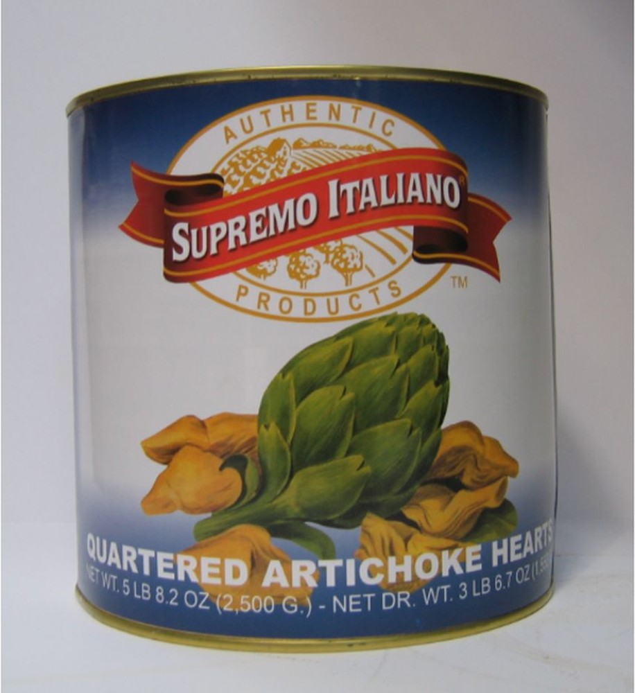 Quartered Artichoke Hearts - 6/2.5 kg