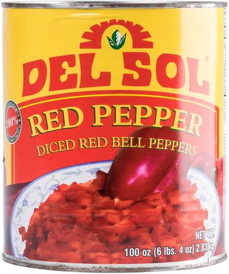 Diced Red Bell peppers - #10 Can