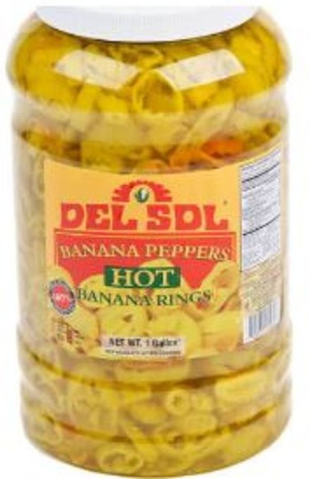 Hot Banana Pepper Rings - gallon