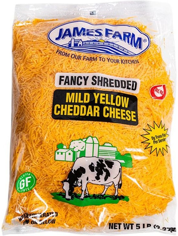 Fancy Shredded Cheddar Cheese - 5 lbs