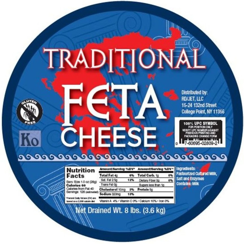 Feta Cheese Tub - 8 lbs