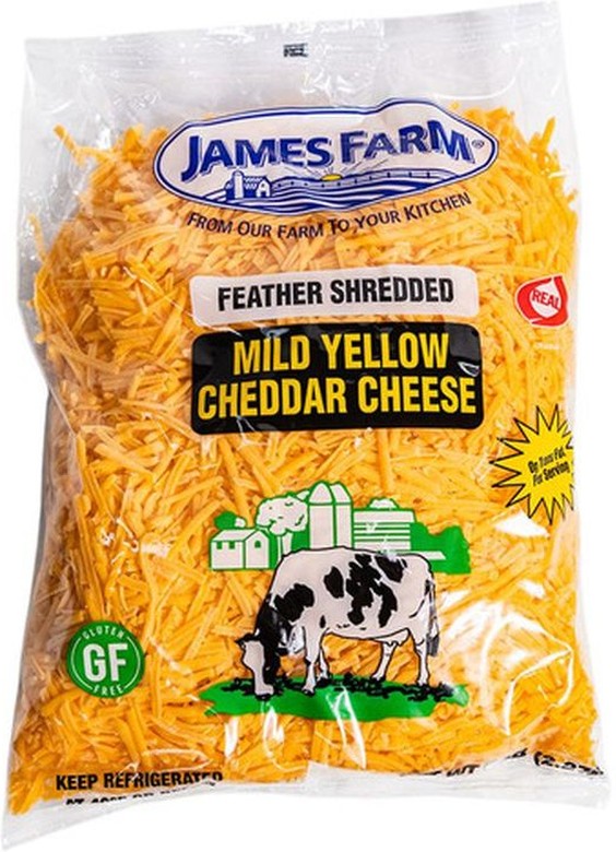 Shredded Mild Cheddar Cheese - 5 lbs