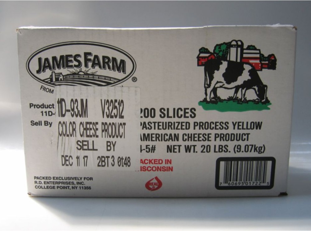 Yellow American Cheese - 5 lbs/200 Slices