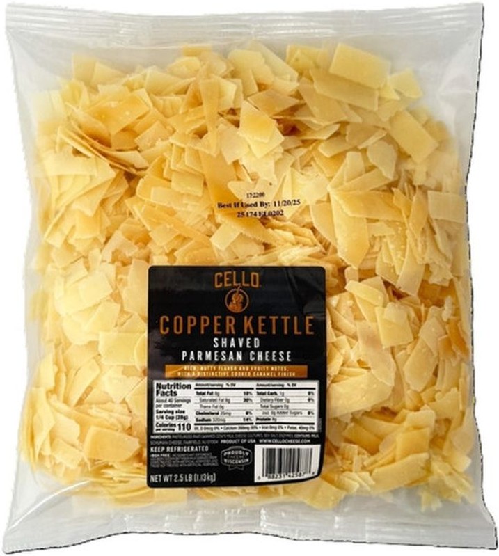 Copper Kettle Shaved Parmesan Cheese - 2.5 lbs