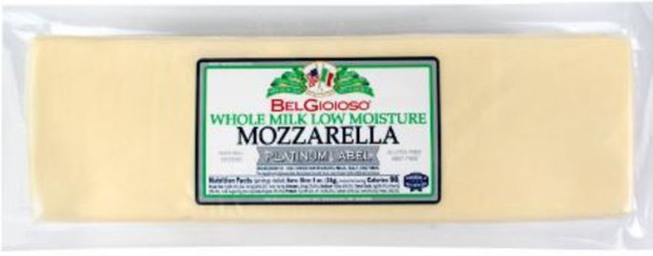 Platinum Label Whole Milk Low Moisture Mozzarella Loaf, R/W