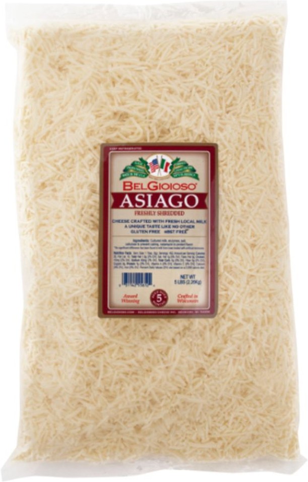 BelGiosio - Shredded Asiago Cheese - 5 lbs