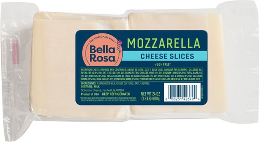 Mozzarella Cheese Slices 4-1.5lb