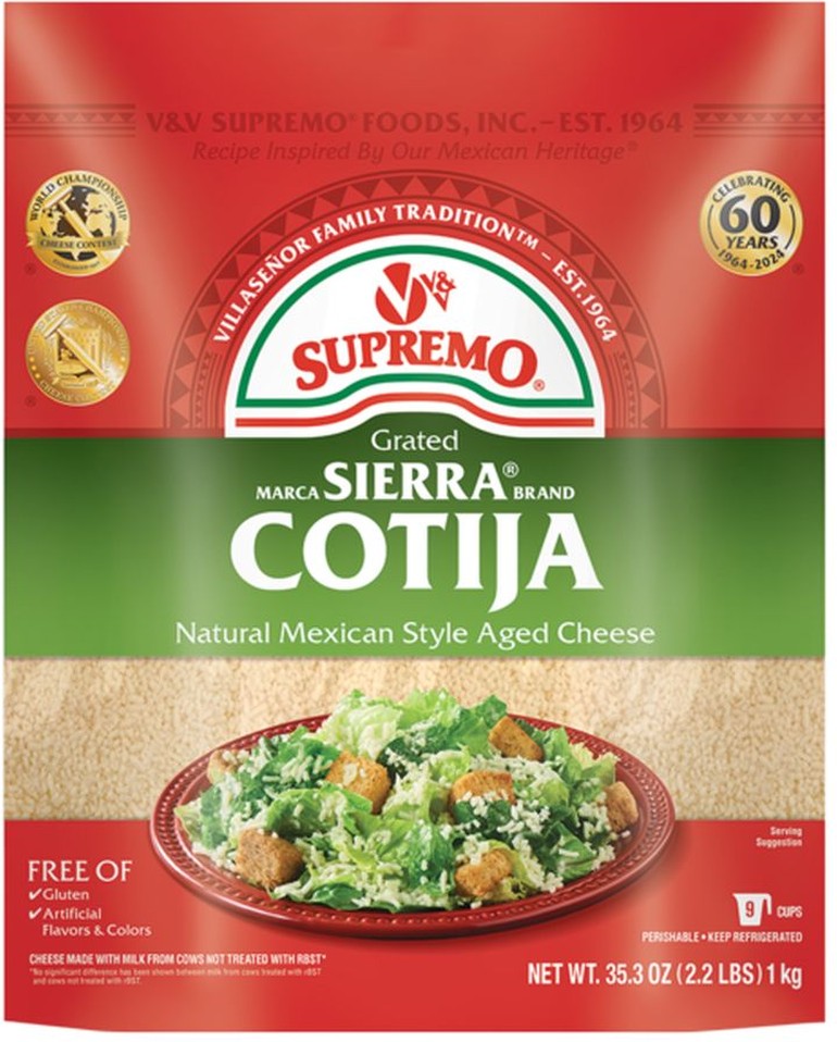 Grated Cotija Cheese - 2.2 lb