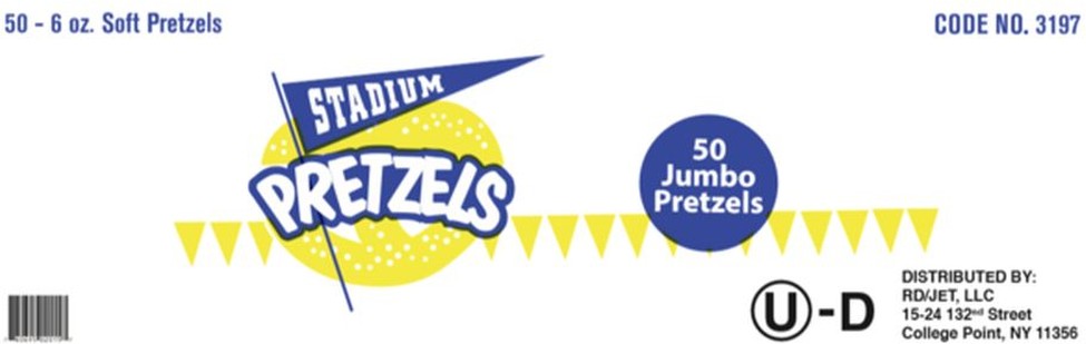 Frozen Stadium Pretzels - Jumbo Pretzels - 50/6 oz