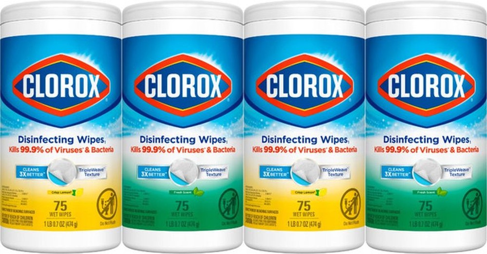 Disinfecting Wipes Value Pack, Bleach Free Cleaning Wipes, 75 Count Each, Pack of 4