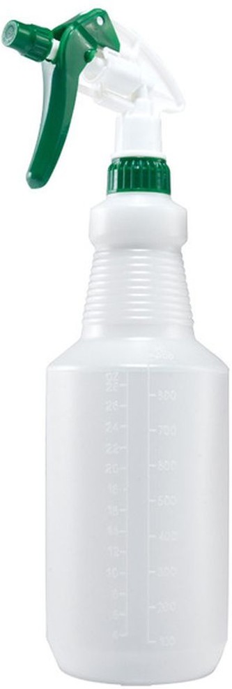 28oz Color-Coded Spray Bottle - Green, 7" x 3.5" x 17.25" - 1 Ct.