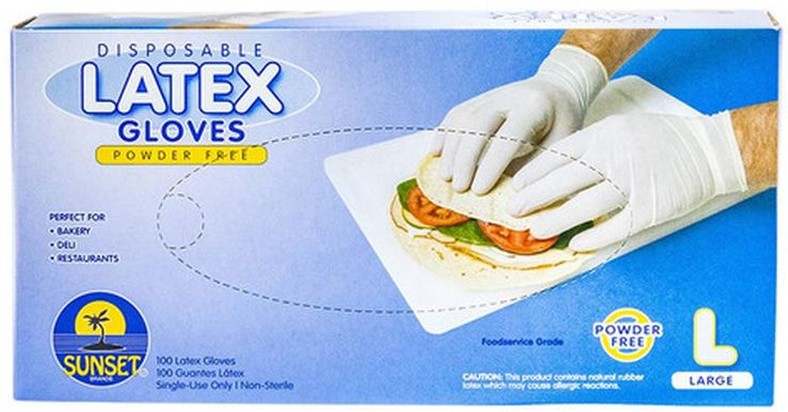 Smooth Touch Latex Gloves without Powder, Size Large - 100 ct