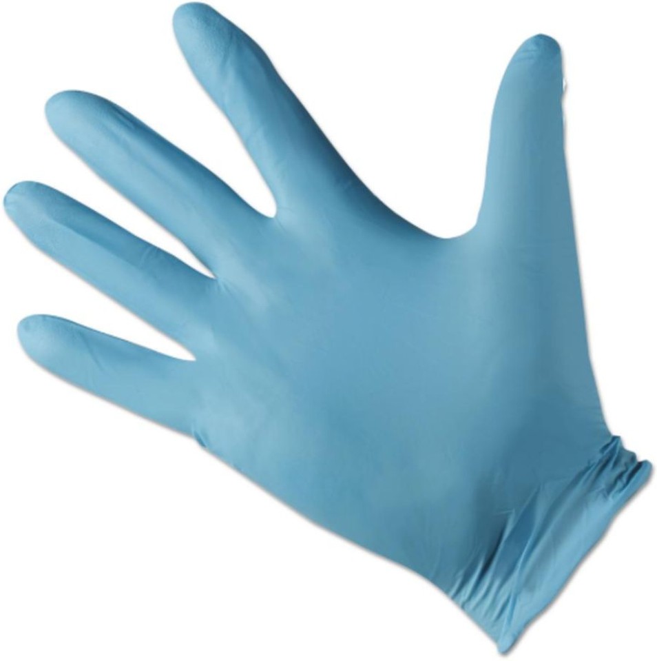 Nitrile Blue Gloves, Size Medium - 100 Ct