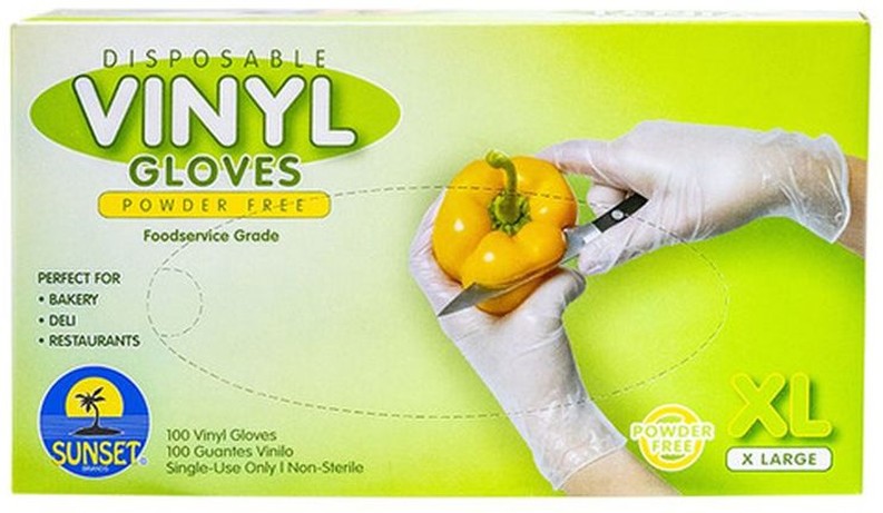 Smooth Touch Vinyl Gloves without Powder, Size Extra Large - 100 ct