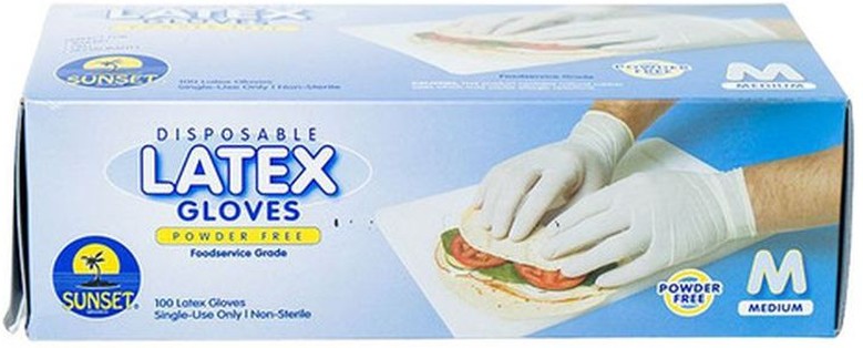 Smooth Touch Latex Gloves without Powder, Size Medium - 100 ct