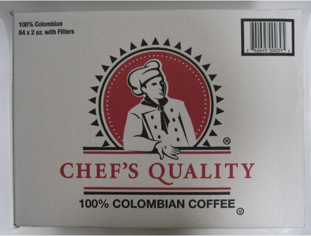 100% Columbian Coffee with filters - 84/2 oz Packets