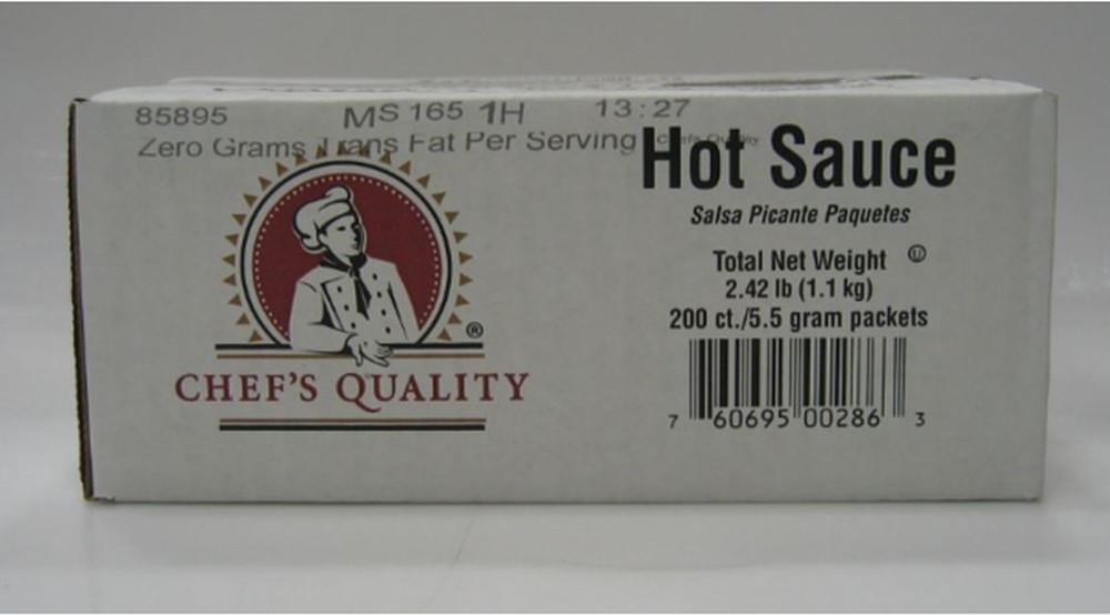 Hot Sauce Packets, 5.5 grams - 200 ct Box