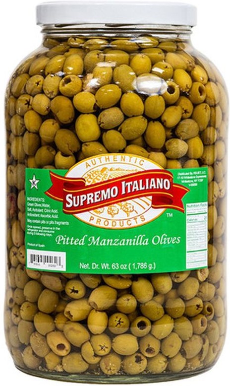 Pitted Manzanilla Olives - gallon