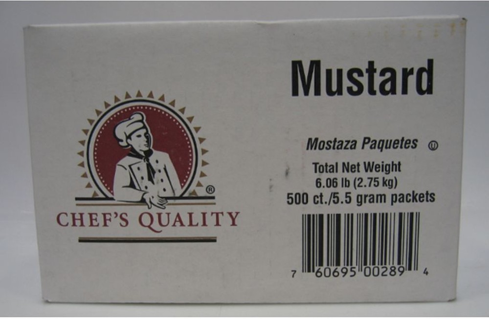 Mustard Packets, 5.5 grams - 500 ct