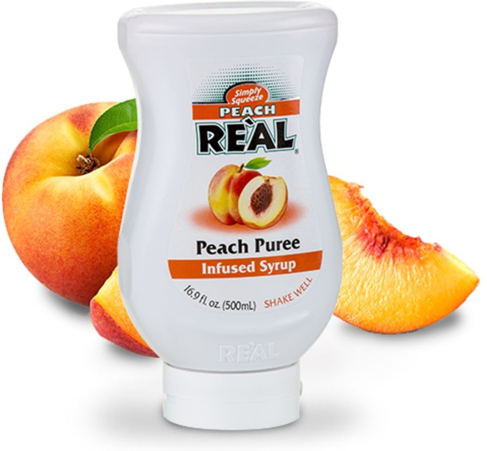Peach Puree Infused Syrup, 16.9 oz, 6 Pack