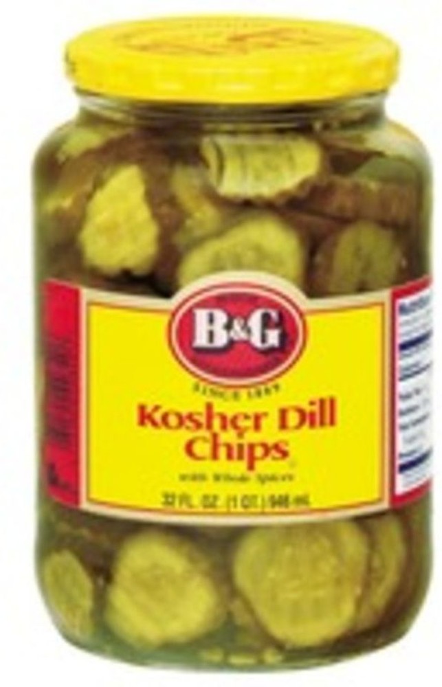 Kosher Dill Pickle Chips - gallon