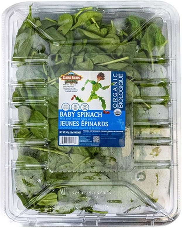 Organic Baby Spinach - 2 lbs
