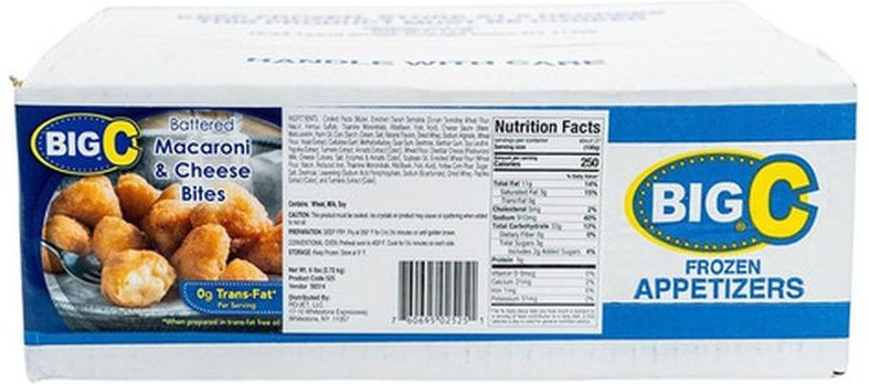 Frozen - Battered Mac & Cheese Bites - 6 lb Box