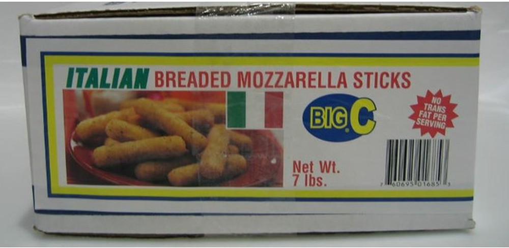 Frozen - Italian Breaded Mozzarella Sticks - 7lb Box