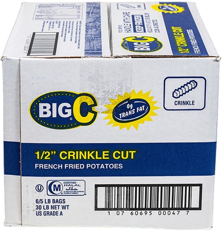 Frozen - 1/2" Crinkle Cut French Fries - 6/5 lbs
