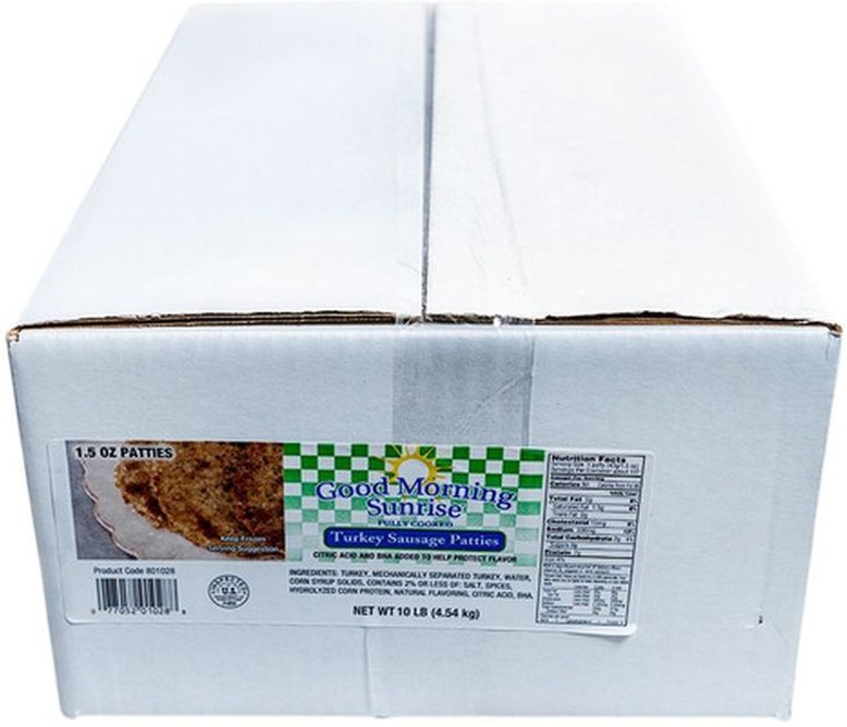 Turkey Sausage Patties - 1.5 oz each, 10 lbs