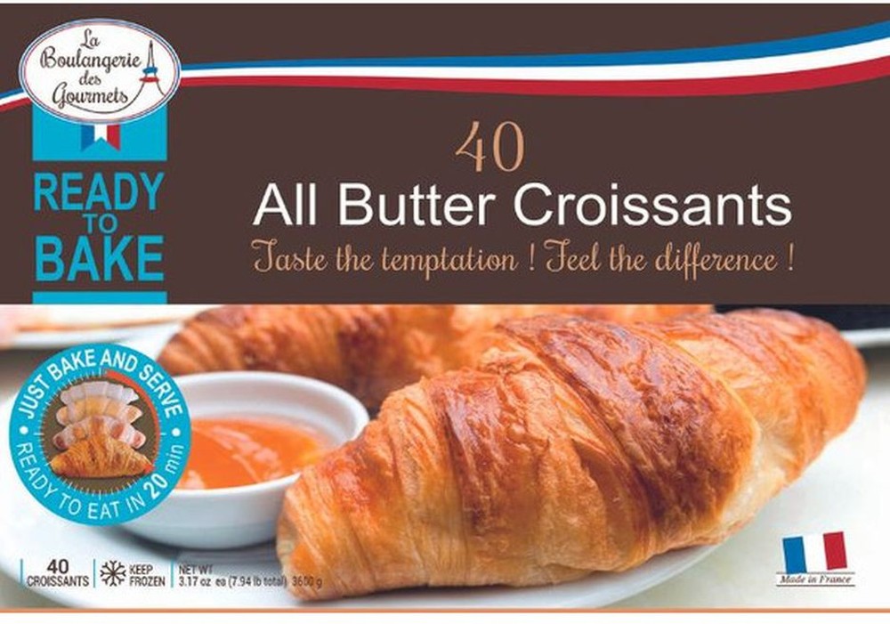 Frozen des Gourmets - All Butter Croissants - 40 Ct