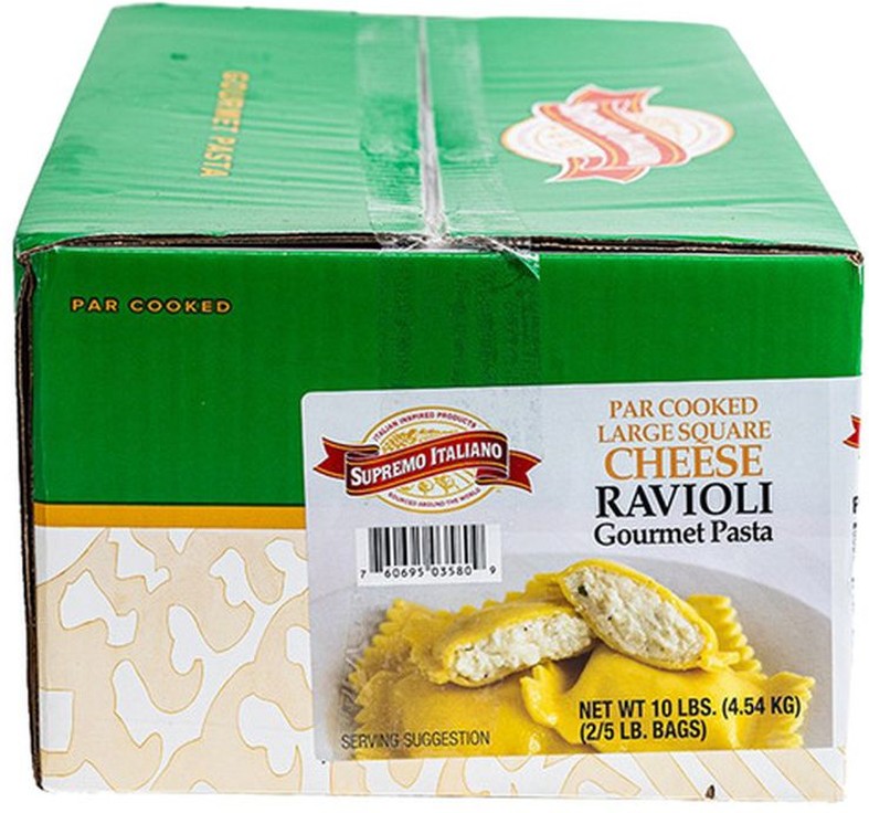 Large Square Cheese Ravioli - 2/5 Lb