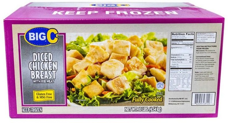 Frozen - Diced Chicken Breast - 10 lb Box