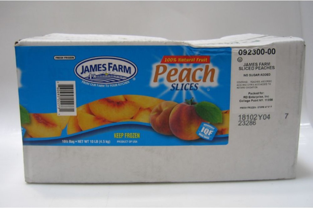 Frozen - Sliced Peaches - 10 lb Tub