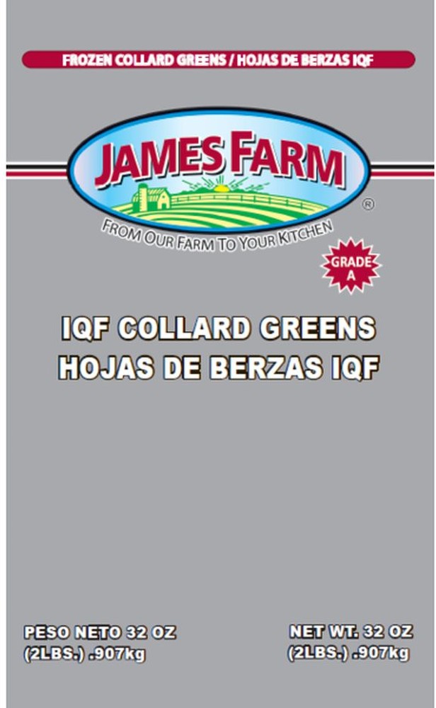 Frozen - IQF Collard Greens - 2 lbs