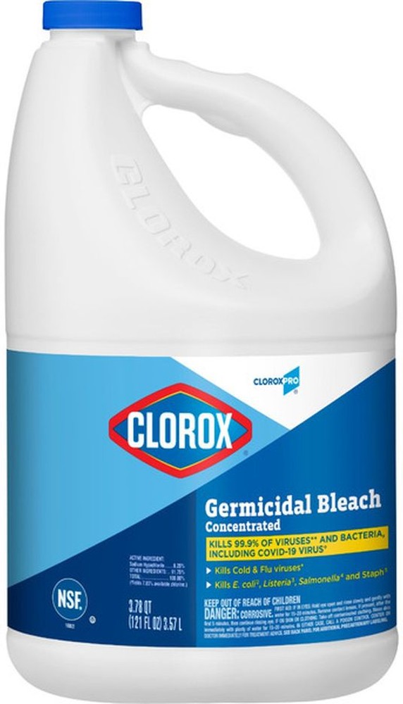 Clorox Germicidal Bleach, Concentrated, 121 Fl Oz