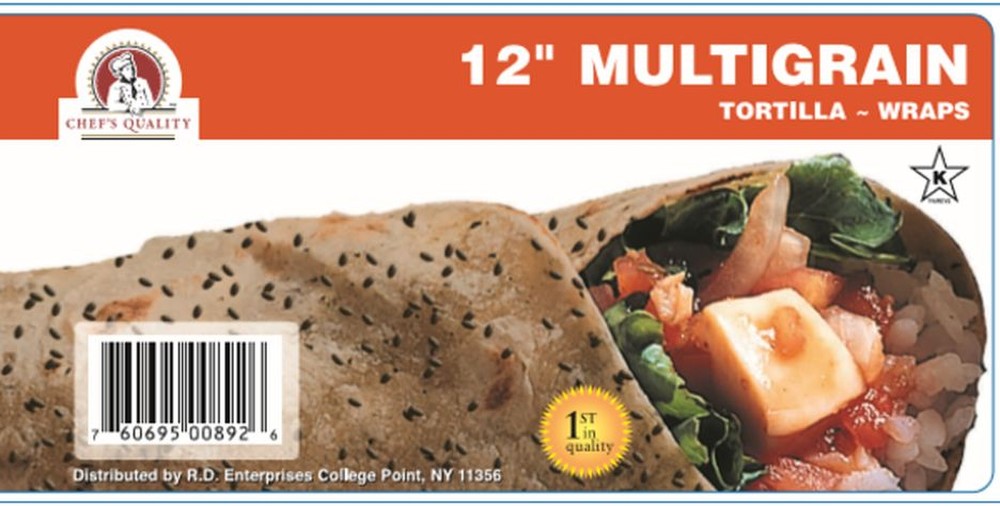 12" Multi-Grain Soft Tortillas or Wraps - 12ct