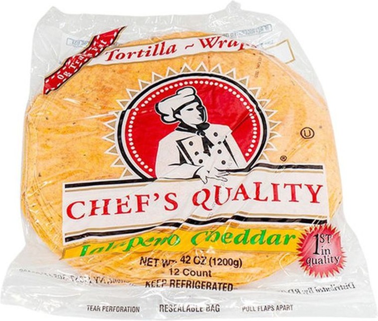 Jalapeno Cheddar Wrap 12" - 12 Ct