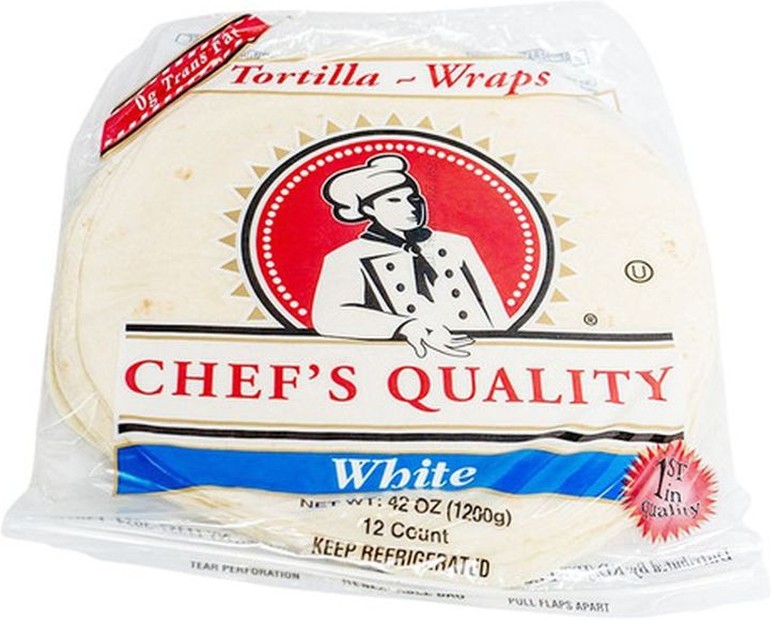 12" White Flour Soft Tortillas or Wraps - 12ct Pack