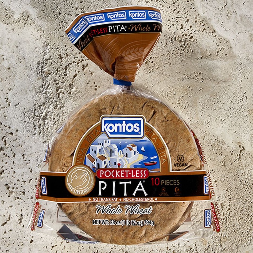 Pocketless Wheat Pita Bread - 28oz - 12/10ct