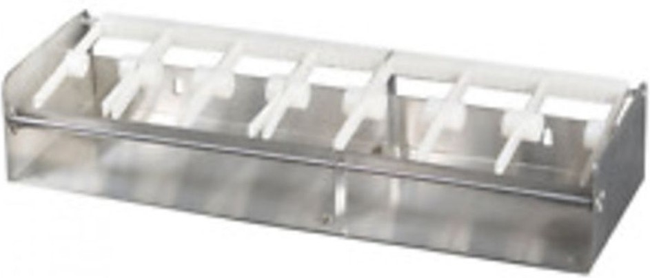 7-Slot Plastic Label Dispenser Rack for 1" Rolls