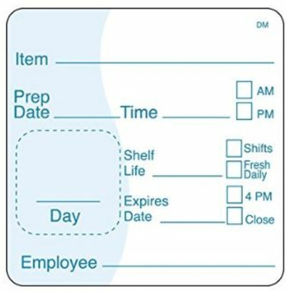 Label 2x2 Shelf Life Dissolve Away - 1 Roll